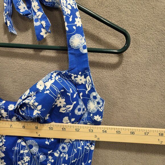 Ruby Rox‎ Halter Dress Women's Size 5 floral Midi Rockabilly Pin Up Y2K - Picture 7 of 7